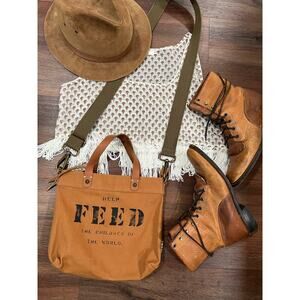 FEED Boho Crossbody Canvas & Leather Bag